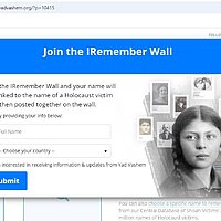 Sie hatten einen Namen - Yad Vashem lädt ein zu I Remember